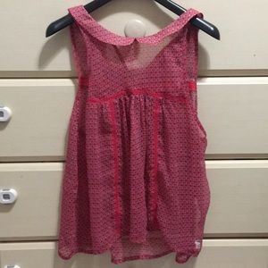 Abercrombie & Fitch flowy top w/ peter pan collar